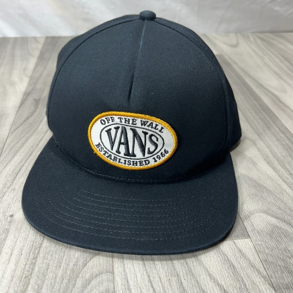 Vans Other - Vans Of The Wall EST 1966 Baseball Cap Mens Black Adjustable Snapback Flat Bill